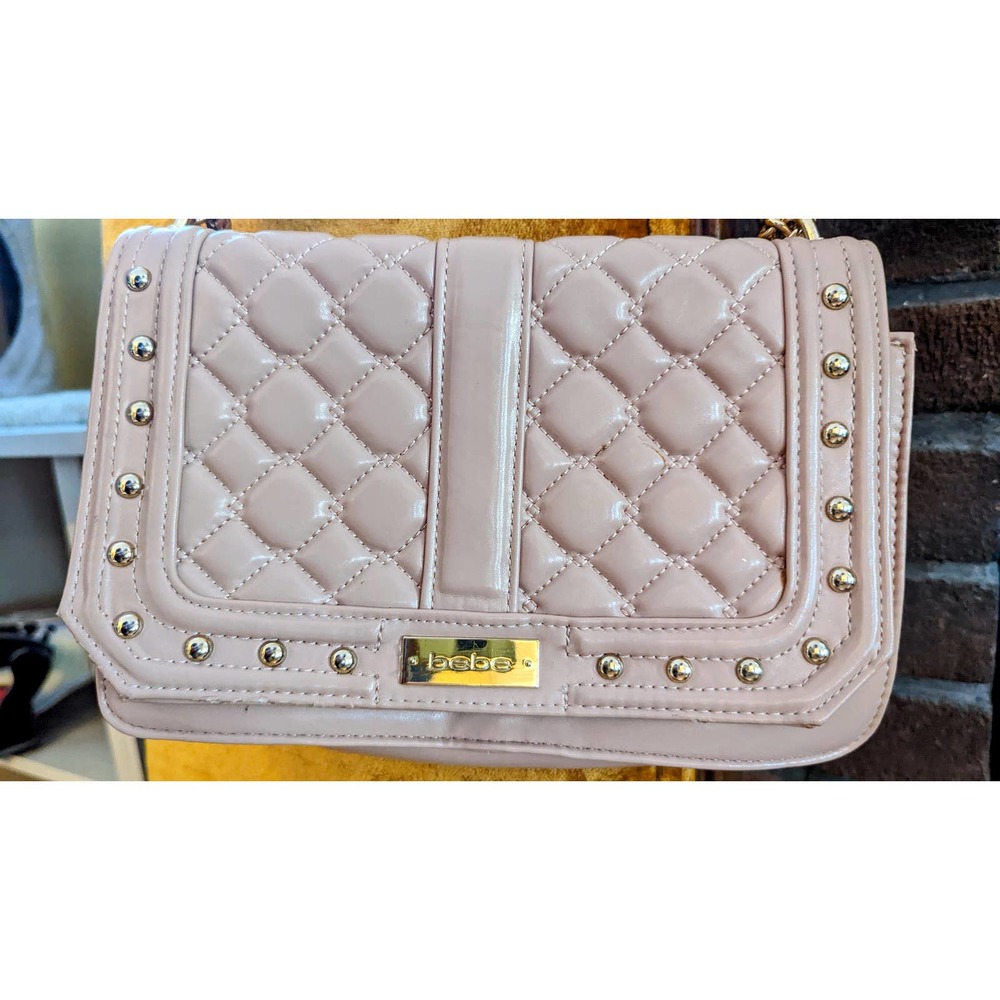 Bebe Stephanie Blush Quilted Crossbody